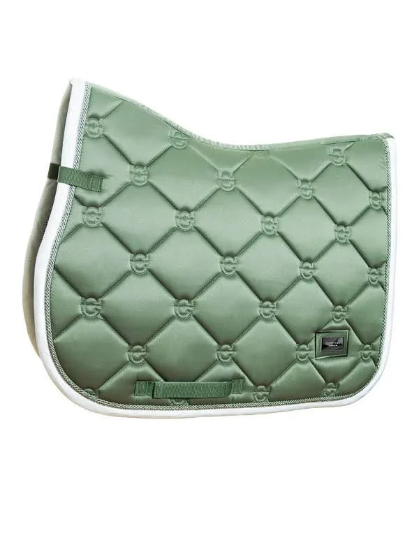 Equestrian Stockholm Premium Jump Saddle Pad - Pistachio/White