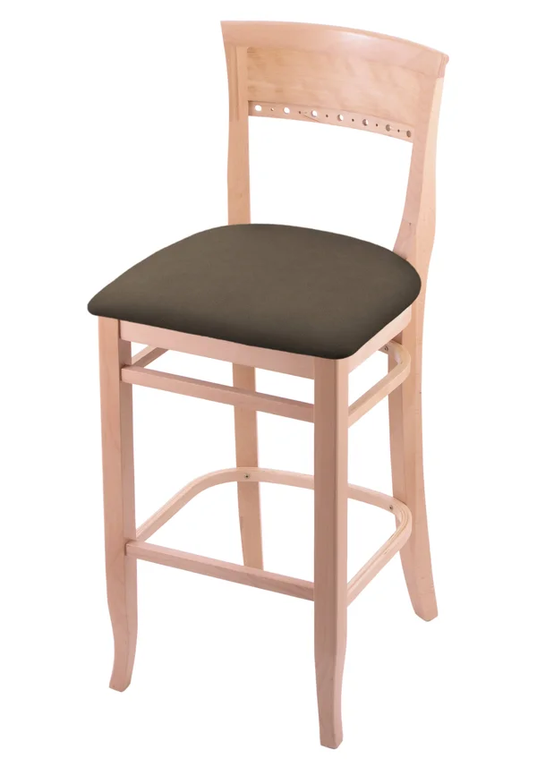 3160 25x22 Bar Stool with Natural Finish and Canter Earth Seat