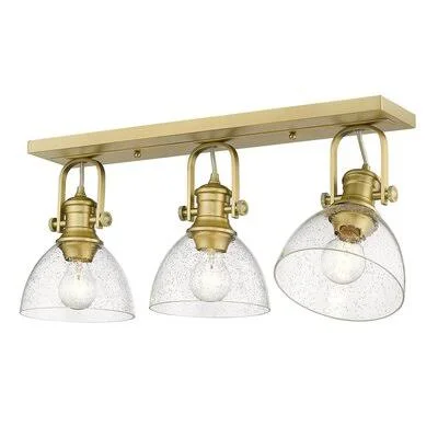 Addisyn 3 - Light Dimmable Vanity Light Three Posts Finish: Brushed Champagne Bronze - Shade Color: Seeded Clear