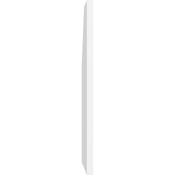 Ekena Millwork GVPOR16X1601SN 16x22W x 16x22H Half Octagon Top Right Surface Mount PVC Gable Vent: Non-Functional - w/ 3-1/2x22W