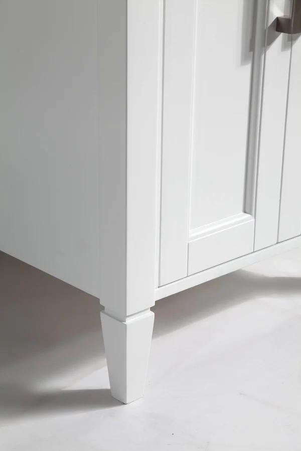 Vanity Art 24 inch Single Sink Bathroom Vanity Set with Carrara Marble Vanity top. - White