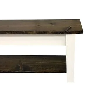 Gracie Oaks Su Wood Storage Bench - Brown