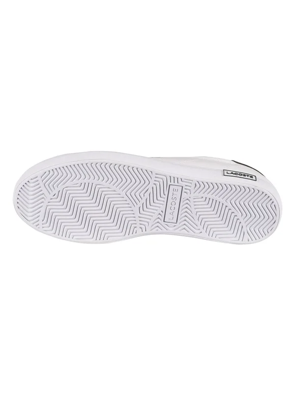 Lacoste Powercourt Trainer - White - Dark Green - Size 8
