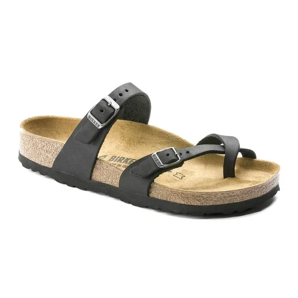 Birkenstock Mayari Oiled Leather Sandals - Regular - EU40 - Black