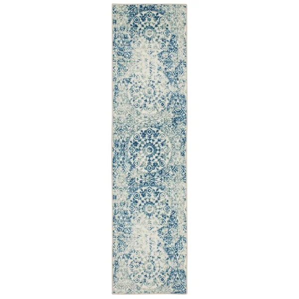 Mohawk Home Juniper Blue 2 ft. 6 in. x 8 ft. Medallion Runner Rug
