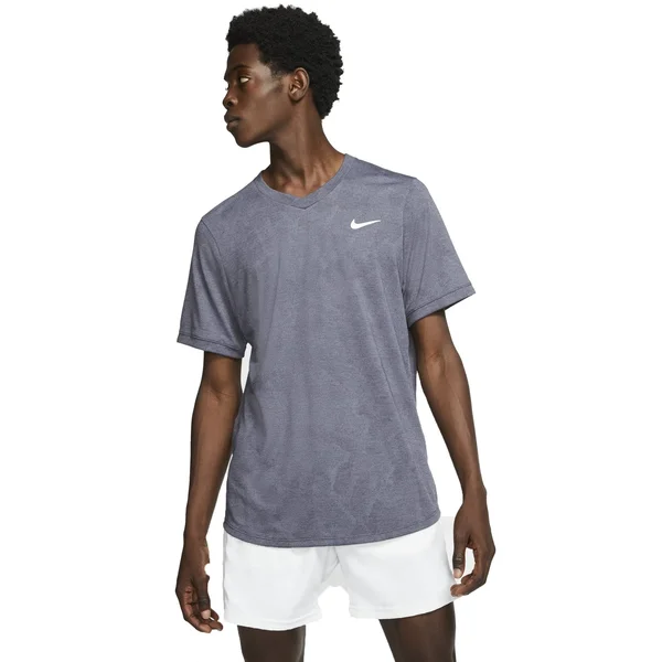 Nike Men's Court Dry Challenger Short Sleeve Tennis Top - BV0766-S20