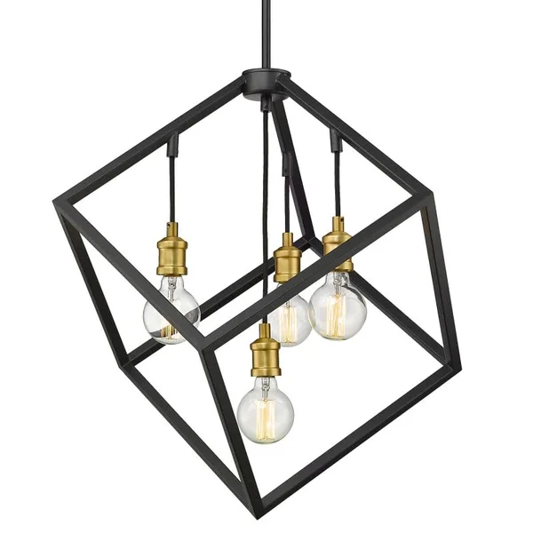 Z-Lite-478P24-BRZ-OBR-Vertical - 4 Light Pendant Bronze/Olde Brass