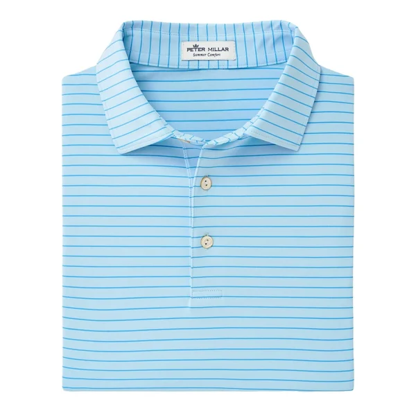 Peter Millar Crafty Stripe Performance Polo - Skylight