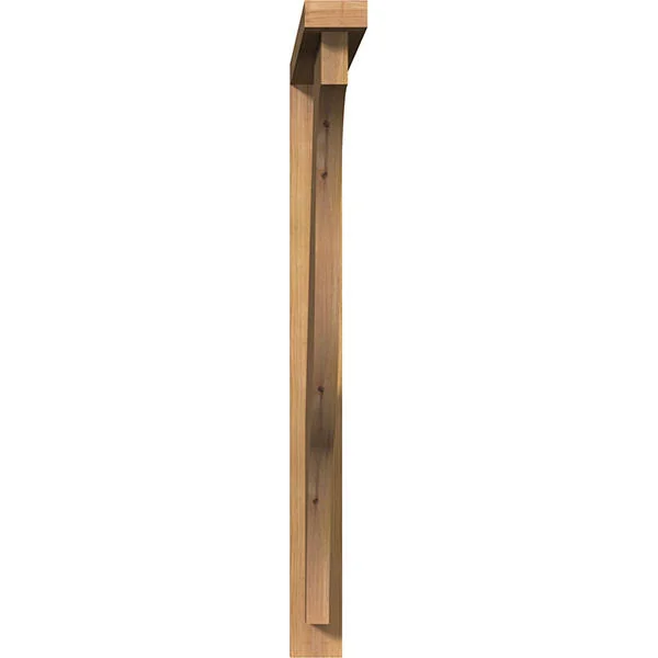 Ekena Millwork 1462333 3 1/2x22W x 40x22D x 40x22H Funston Block Smooth Bracket w/ Offset Brace, Western Red Cedar