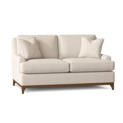 Kaylyn 65x22 Recessed Arm Loveseat Body Fabric: Bull Natural