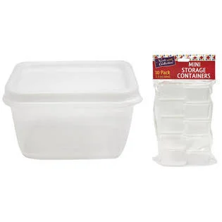 Ddi 2.3 oz. Mini Storage Containers Rectangle 10-Packs - Nicole Home Collection Case Pack 24 - 2269604