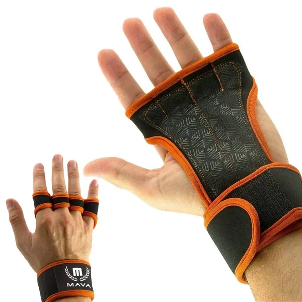 Mava Sports Cross Training Gloves with Wrist Support for WODs - Gym Workout, Weightlifting & Fitness-Silicone Padding, No Callu
