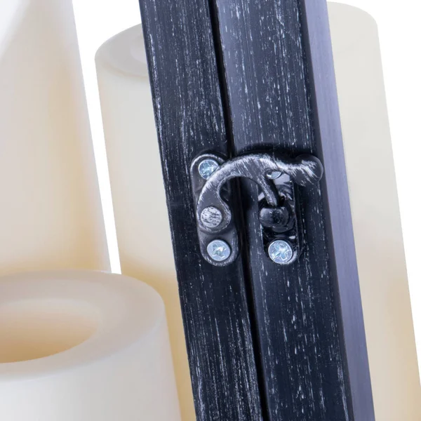 Sterno Home 9.25-in x 22.6-in Black Resin Pillar Candle Outdoor Decorative Lantern, GL43859