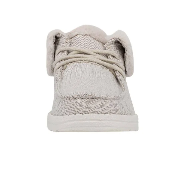 Hey Dude Women's Britt Wool Casual Shoes - Herringbone Cream