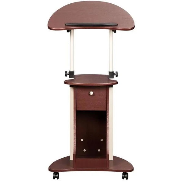 Techni Mobili Adjustable Laptop Cart; Chocolate
