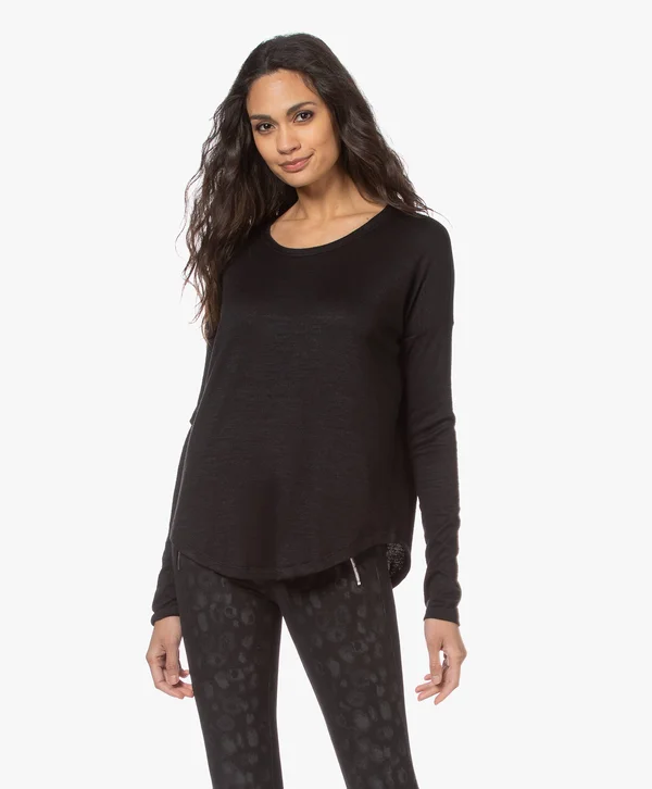 Rag & Bone Hudson Long Sleeve Tee x Small - Black