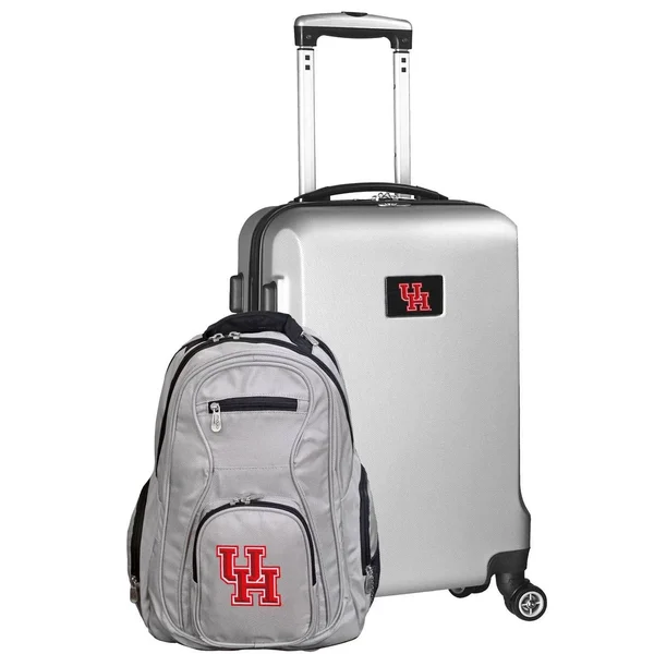 Mojo Houston Cougars Deluxe 2-Piece Backpack and Carry-On Set, Silver