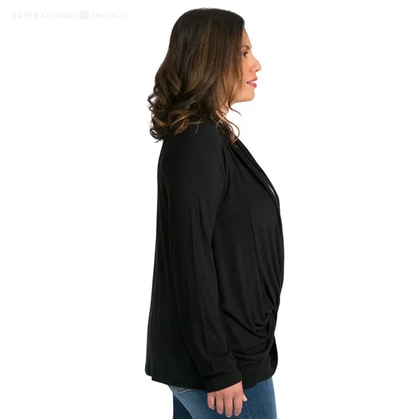 Clara Criss-Cross Nursing Top, Black - X-Large/XX-Large - Kindred Bravely