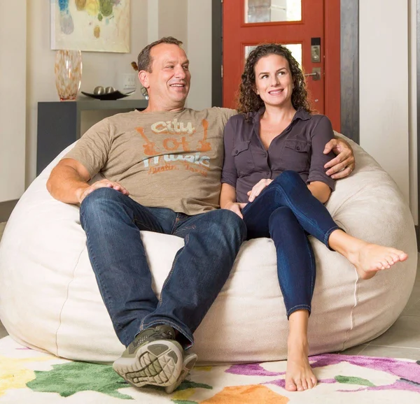 Cordaroy&s Convertible Bean Bag Chair & King Bed in Black Faux Leather