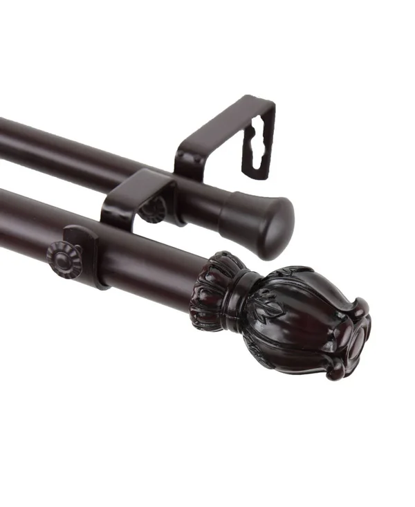 Rod Desyne Regent Double Curtain Rod, Black