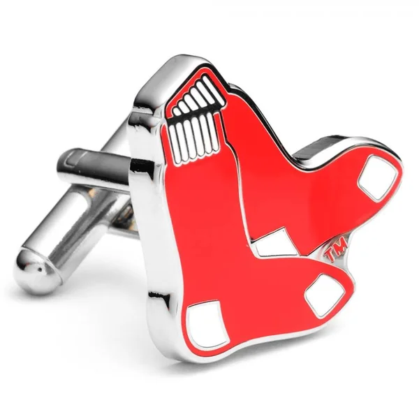 MLB Boston Red Sox Cufflinks & Tie Bar Gift Set with Gift Box, Men's