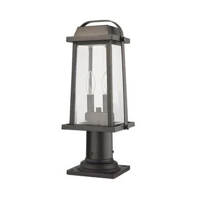 Sisto 2-Light 110.25x22 Post Light Breakwater Bay Finish: Oil Rubbed Bronze - Size: 16.75x22 H x 7.75x22 W x 7x22 D