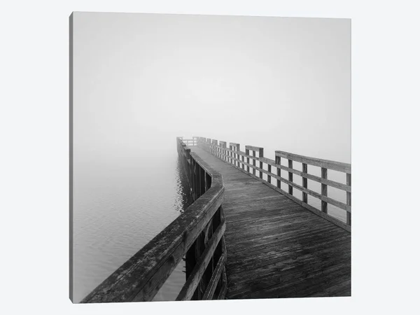 Nicholas Bell Photography Canvas Art Prints - Concord Pier ( scenic & landscapes > Nature > Mist & Fog art)