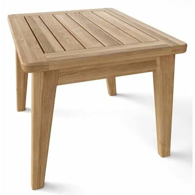 Thorin Teak Side Table Rosecliff Heights