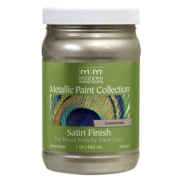 Rust-Oleum Modern Masters, Metallic Paint Collection, Satin Champagne, 32 oz. (4 Pack), ME20632SOS