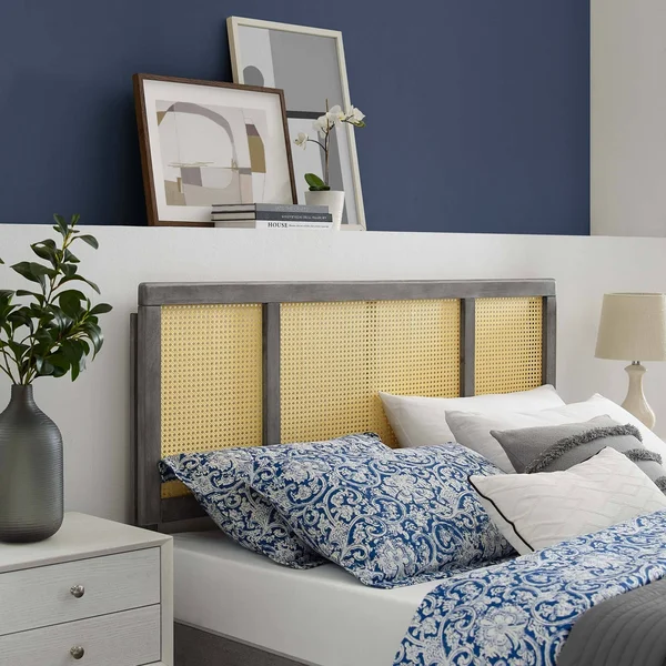 Modway Delmare Cane Full Headboard - Gray