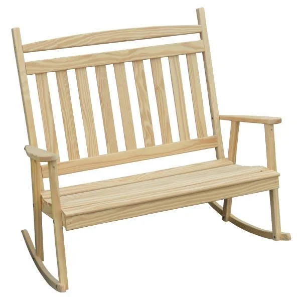 Yellow Pine Double Classic Porch ROCKER - Size: 3.5, Red