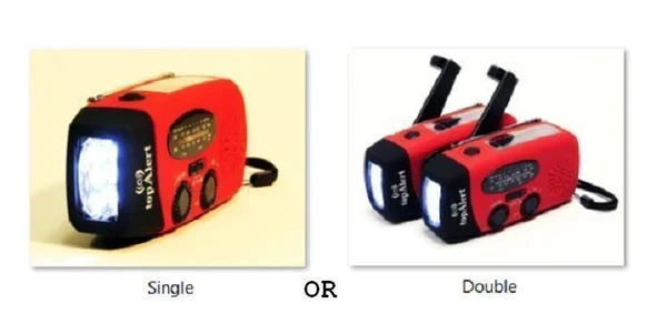Portable Am/fm/wb(noaa) Radio Flashlight Solar Charger or Crank Power Emergency - Single HY-88WB, 128 x 60 x 45 mm