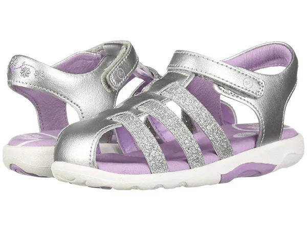 Stride Rite SRtech Luna Sandal - Toddler Girl's, Size: 8.5, Silver