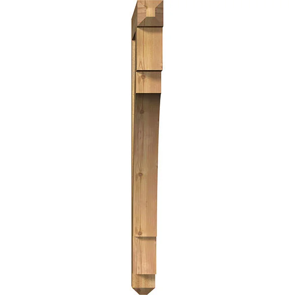 Ekena Millwork 4x22W x 36x22D x 48x22H Merced Craftsman Rough Sawn BRACKET - Western Red Cedar