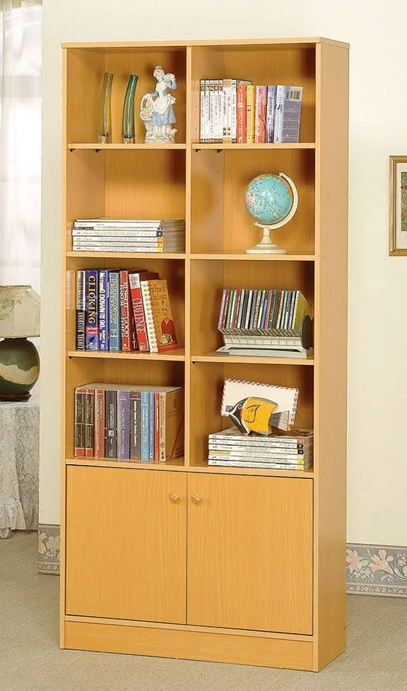 Sylvie Natural Wood Bookcase w/8 Open Shelves by Asia Direct