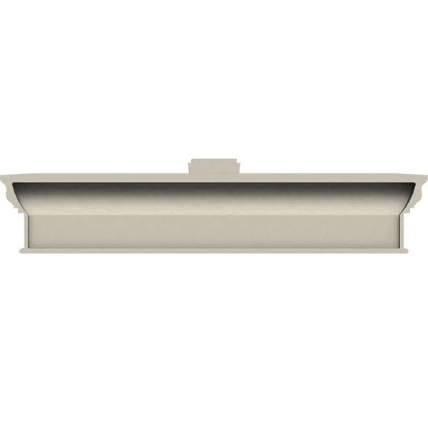 Ekena Millwork CRH12X66KA 66x22 Bottom Width x 74 1/2x22 Top Width x 12x22H x 1 1/4x22P Craftsman Crosshead w/ Deco Keystone