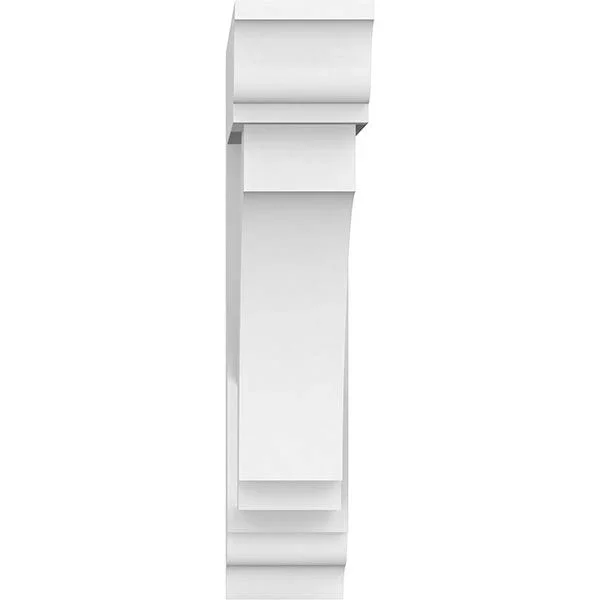 Ekena Millwork BKTP03X12X14IMP01 3x22W x 12x22D x 14x22H Standard Imperial Architectural Grade PVC Bracket with Traditional Ends