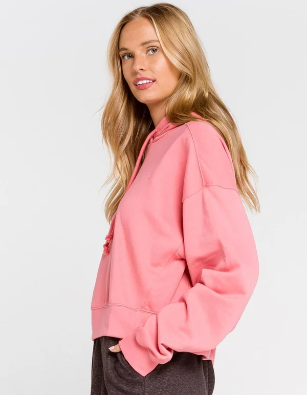 Adidas Women's Originals Adicolor Essentials Hoodie in Pink/Hazy Rose Size Large, Cotton/Polyester
