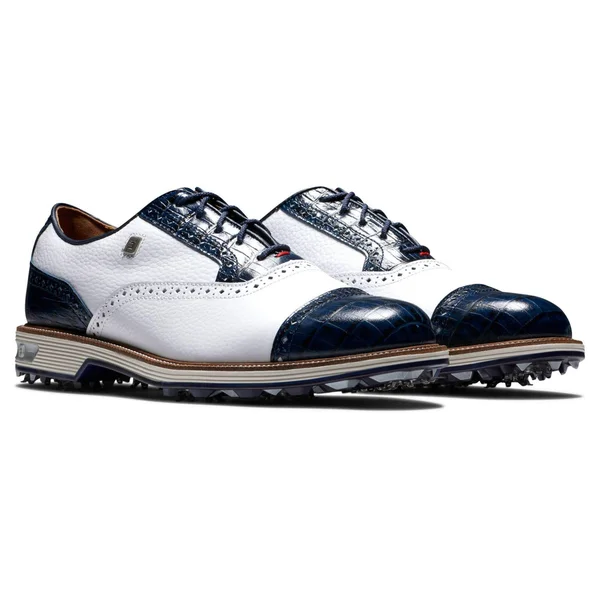 FootJoy Men's Premiere Series-Tarlow Golf Shoe, White/Navy, 11.5 Wide