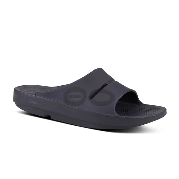OOFOS OOahh Sport Matte Black Unisex Slide 3