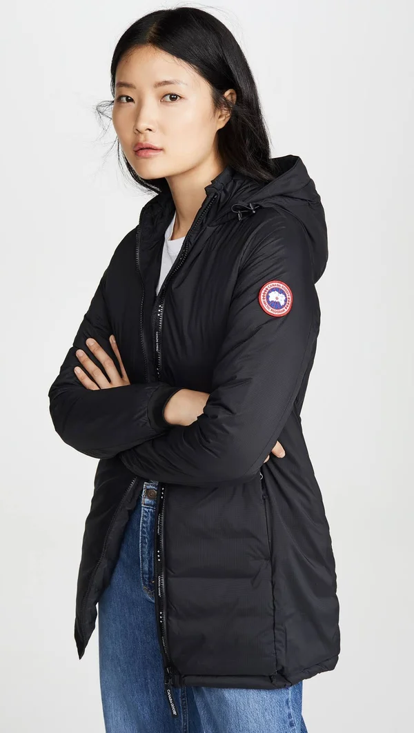 Canada Goose Women's Camp Hooded Jacket Matte Finish, Black, 2XS