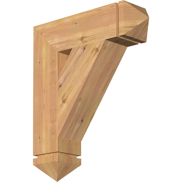 Ekena Millwork BKT06X22X26TRA03SWR 5 1/2x22W x 22x22D x 26x22H Traditional Arts & Crafts Smooth BRACKET, Western Red Cedar