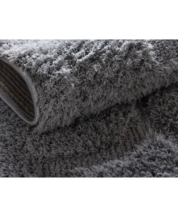 Unique Loom Traditional Trellis Shag Runner Rug - 2& 7 x 10&, Gray