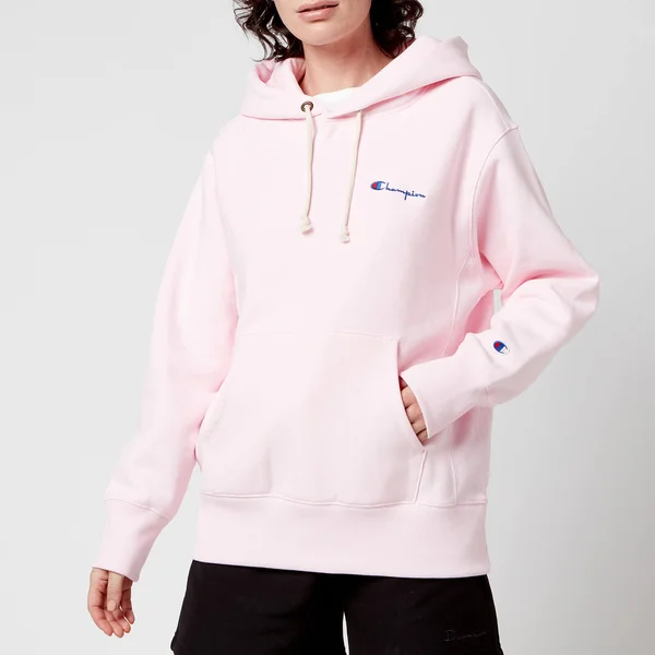 Champion Small Script Hooded Sweatshirt - Pink - Hoodies