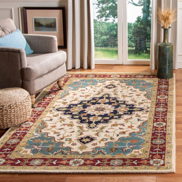Safavieh Heritage HG760A 2&3x22 x 6&0x22 Runner Ivory, Red Area Rug