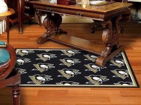 NHL Pittsburgh Penguins 5& 4x22 x 7& 8x22 Repeat Area Rug Multi