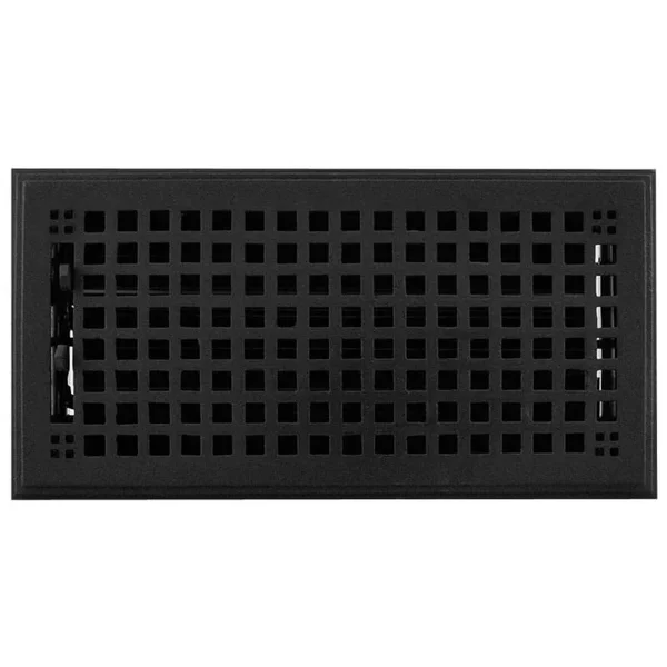 Signature Hardware 917441-6-12 Mission Iron Floor Register - 6x22 x 12x22 Black Powder Coat 302122
