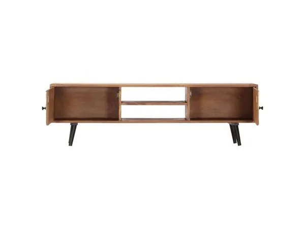 vidaXL TV Cabinet 55x22x11.8x22x15.7x22 Solid Acacia Wood, 247682, 140 x 30 x 40 cm