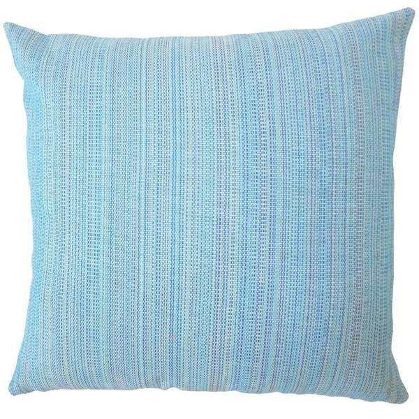 The Pillow Collection Evian Outdoor Down Filled Throw Pillow in Seaside - Size: 22 x 22, Blue