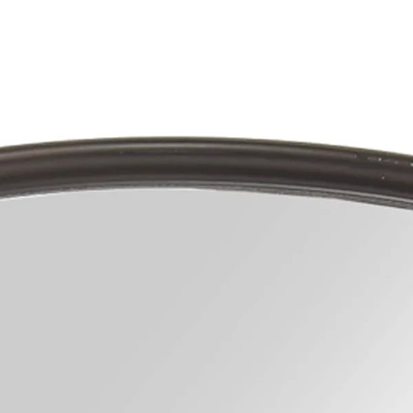 Contemporary Round Metal Framed Wall Mirror Large Bronze and Silver